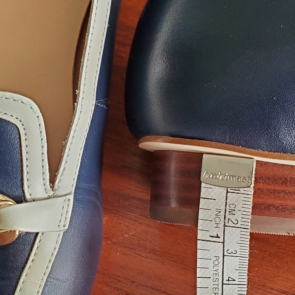 Talbots Navy chain Loafers women's 9.5 - Picture 8 of 8